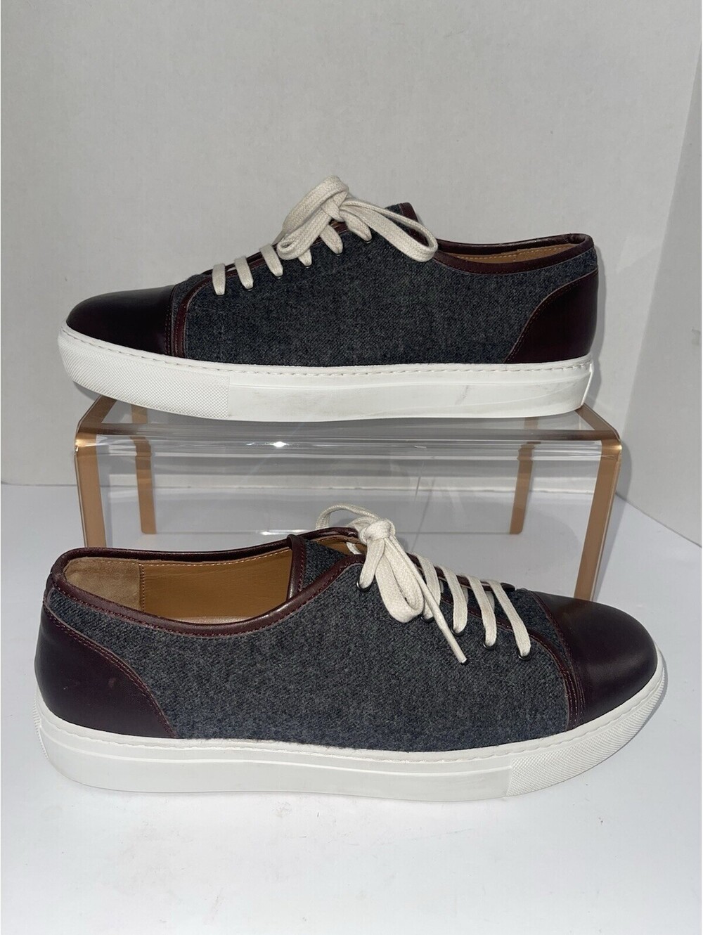 TAFT “The Jack Sneaker” — Grey / Oxblood | Size 43(10)